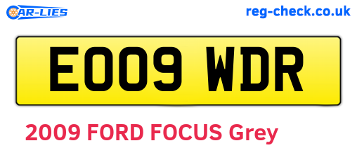 EO09WDR are the vehicle registration plates.