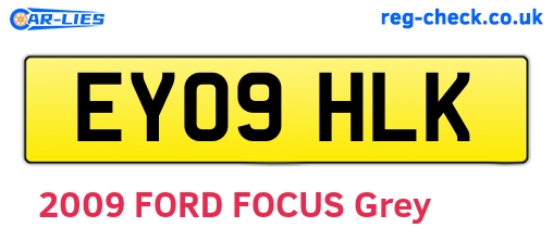 EY09HLK are the vehicle registration plates.