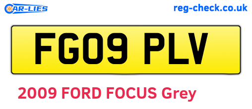 FG09PLV are the vehicle registration plates.