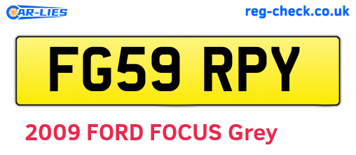 FG59RPY are the vehicle registration plates.
