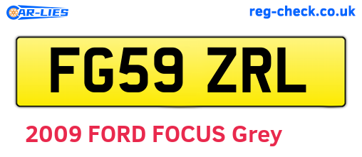 FG59ZRL are the vehicle registration plates.