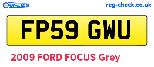 FP59GWU are the vehicle registration plates.