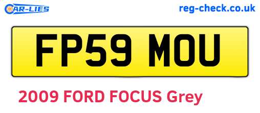 FP59MOU are the vehicle registration plates.