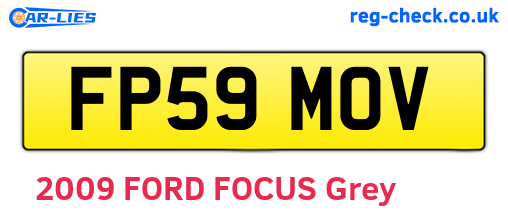 FP59MOV are the vehicle registration plates.