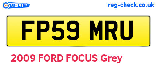 FP59MRU are the vehicle registration plates.