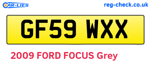 GF59WXX are the vehicle registration plates.