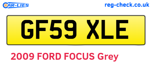 GF59XLE are the vehicle registration plates.