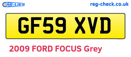 GF59XVD are the vehicle registration plates.