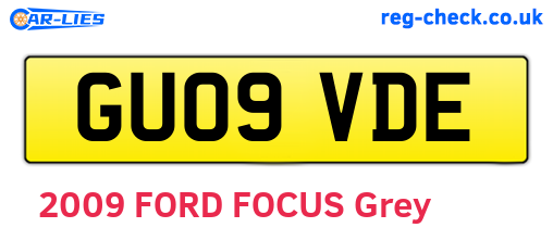 GU09VDE are the vehicle registration plates.