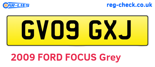 GV09GXJ are the vehicle registration plates.