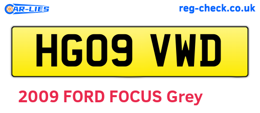HG09VWD are the vehicle registration plates.