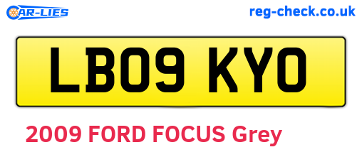 LB09KYO are the vehicle registration plates.