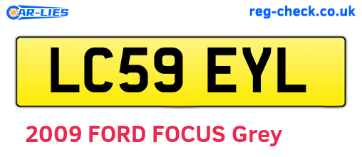 LC59EYL are the vehicle registration plates.