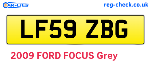 LF59ZBG are the vehicle registration plates.