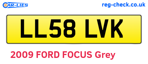 LL58LVK are the vehicle registration plates.