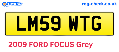 LM59WTG are the vehicle registration plates.