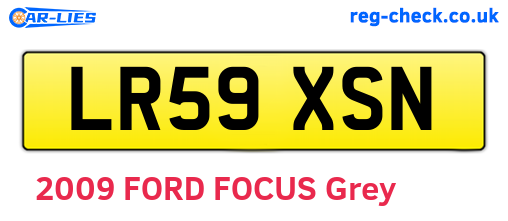 LR59XSN are the vehicle registration plates.