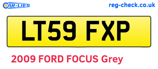 LT59FXP are the vehicle registration plates.
