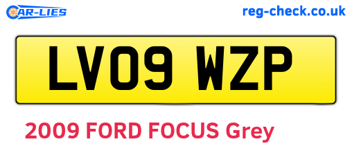 LV09WZP are the vehicle registration plates.