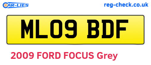 ML09BDF are the vehicle registration plates.