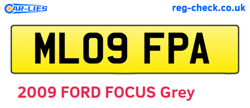 ML09FPA are the vehicle registration plates.