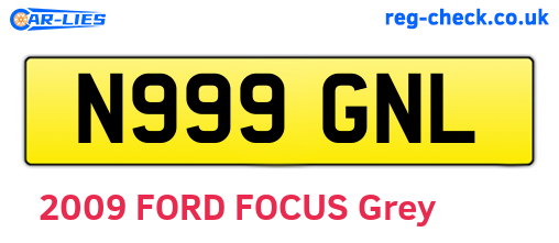 N999GNL are the vehicle registration plates.