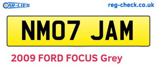 NM07JAM are the vehicle registration plates.