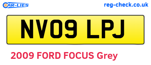 NV09LPJ are the vehicle registration plates.