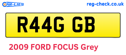 R44GGB are the vehicle registration plates.