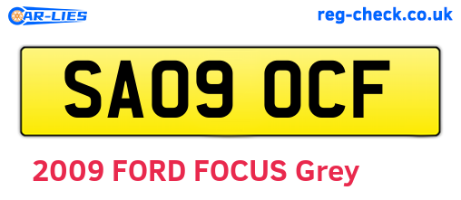 SA09OCF are the vehicle registration plates.