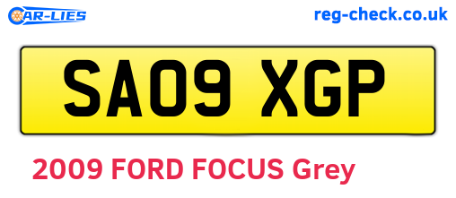 SA09XGP are the vehicle registration plates.