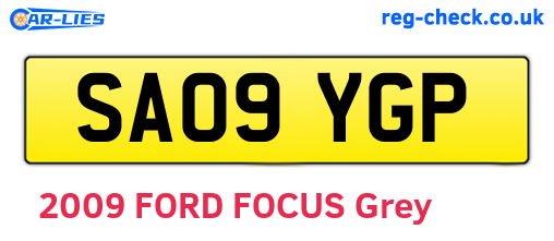 SA09YGP are the vehicle registration plates.