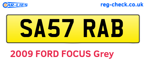 SA57RAB are the vehicle registration plates.
