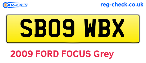 SB09WBX are the vehicle registration plates.