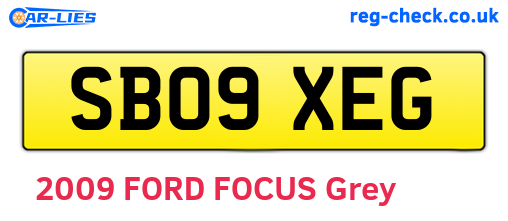 SB09XEG are the vehicle registration plates.