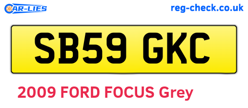 SB59GKC are the vehicle registration plates.