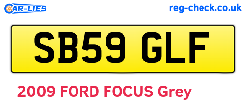 SB59GLF are the vehicle registration plates.