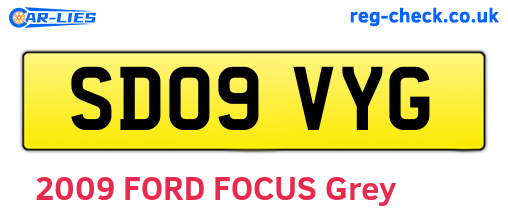 SD09VYG are the vehicle registration plates.