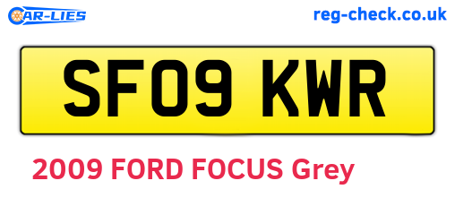 SF09KWR are the vehicle registration plates.