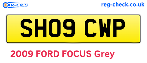 SH09CWP are the vehicle registration plates.