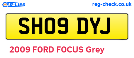 SH09DYJ are the vehicle registration plates.