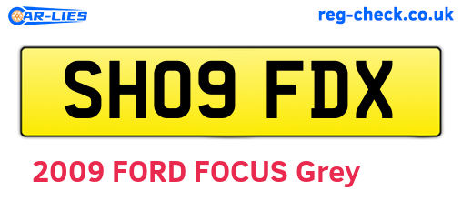 SH09FDX are the vehicle registration plates.
