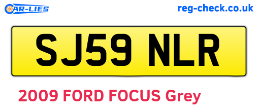 SJ59NLR are the vehicle registration plates.