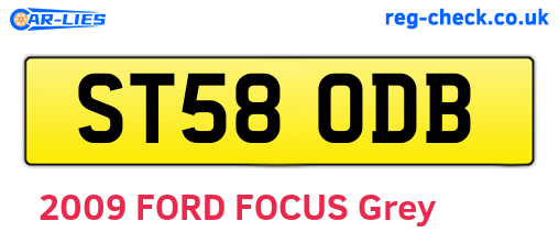 ST58ODB are the vehicle registration plates.