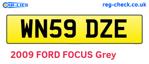 WN59DZE are the vehicle registration plates.