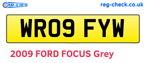 WR09FYW are the vehicle registration plates.