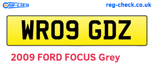 WR09GDZ are the vehicle registration plates.