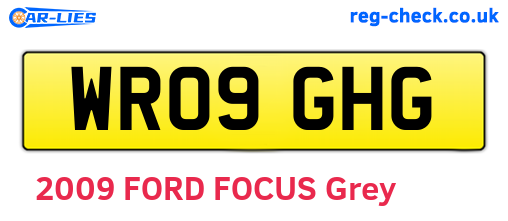 WR09GHG are the vehicle registration plates.