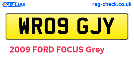 WR09GJY are the vehicle registration plates.