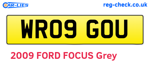 WR09GOU are the vehicle registration plates.